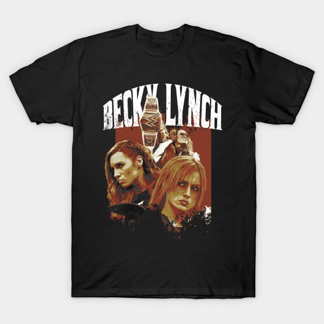 becky lynch bootleg vintage design T-Shirt by jerrysanji